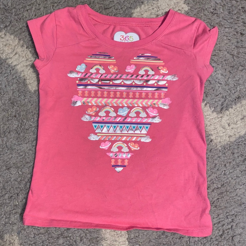 3/$9 or 5/$10 pink graphic t rainbows hearts